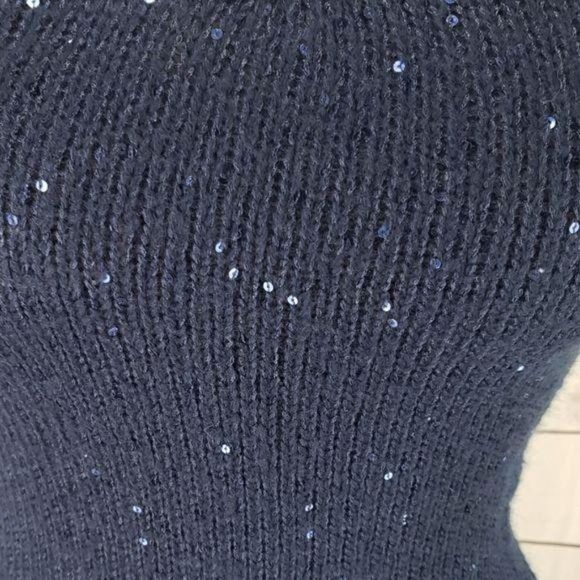 Rue21 Royal Blue Sequin Short Sleeve Sweater dress‎ - Picture 4 of 8